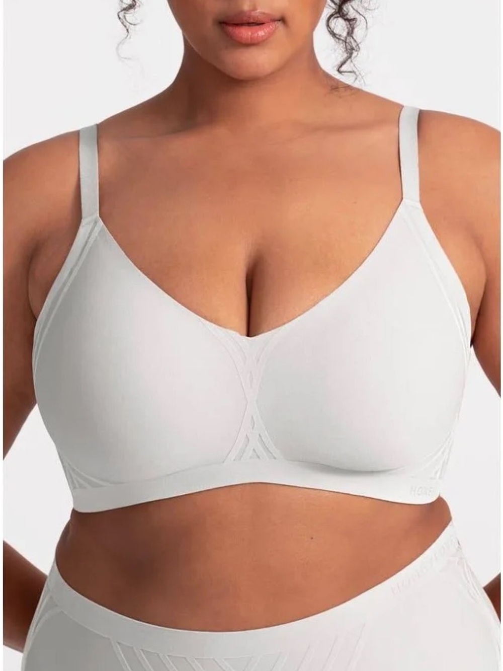Honeylove Silhouette Wireless Bra White 1x